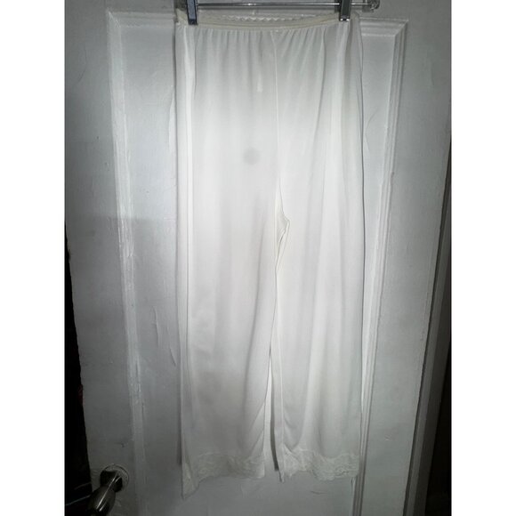 Vintage White Lace Trimmed Womens Culotte Slip‎ Pants Small Victorian Lingerie - Picture 3 of 4